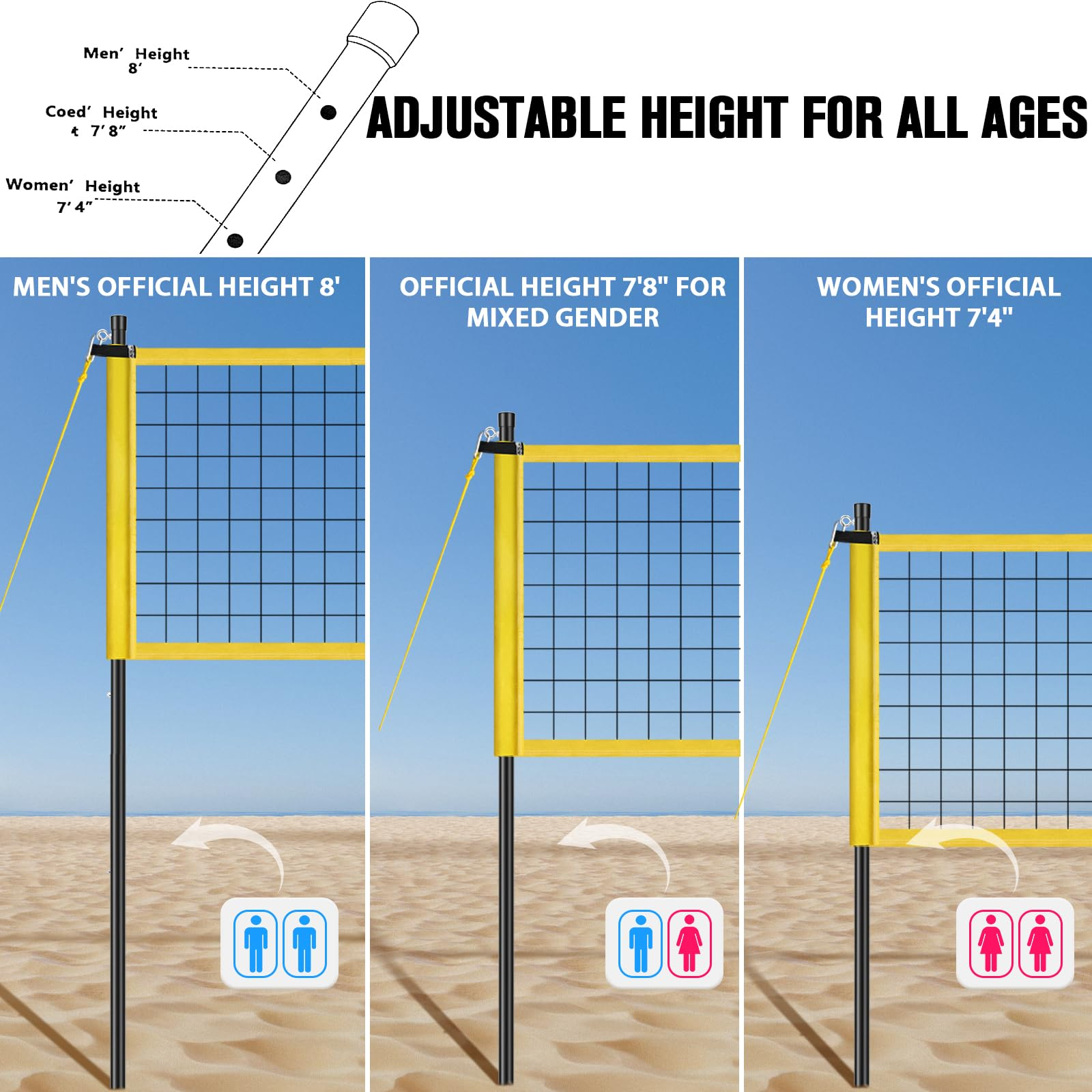The Evolution of Volleyball Net Heights in Professional Sports