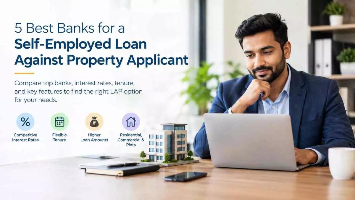 Best 5 Banks for a Self-Employed Loan Against Property Applicant