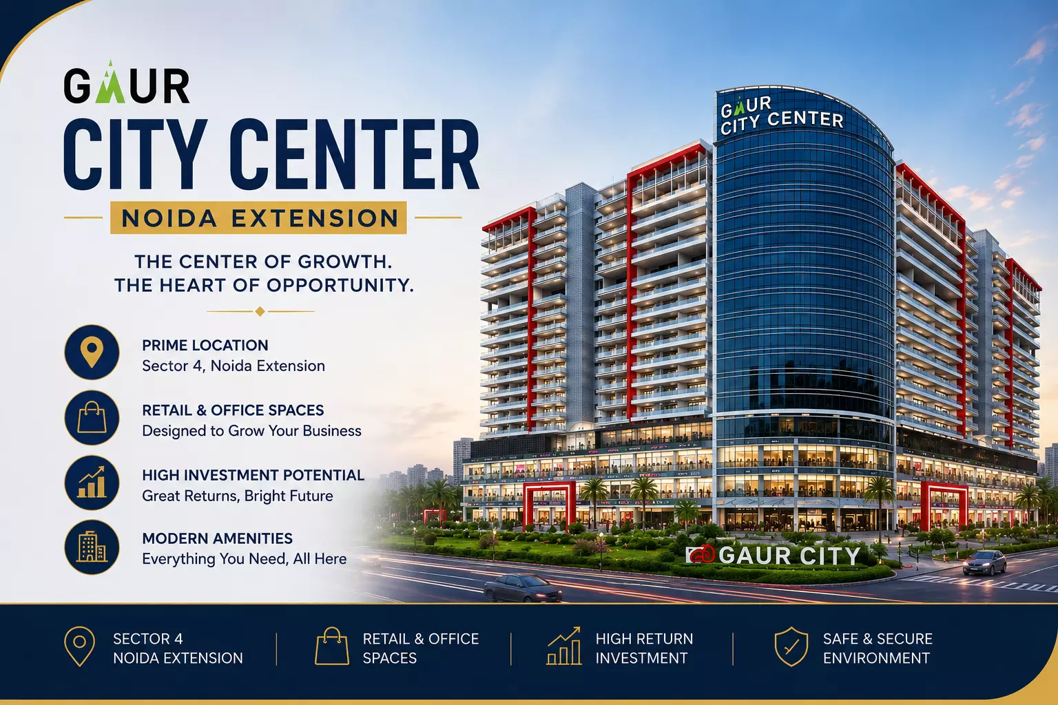 Is Gaur City Center Noida Extension the Right Time to Invest?