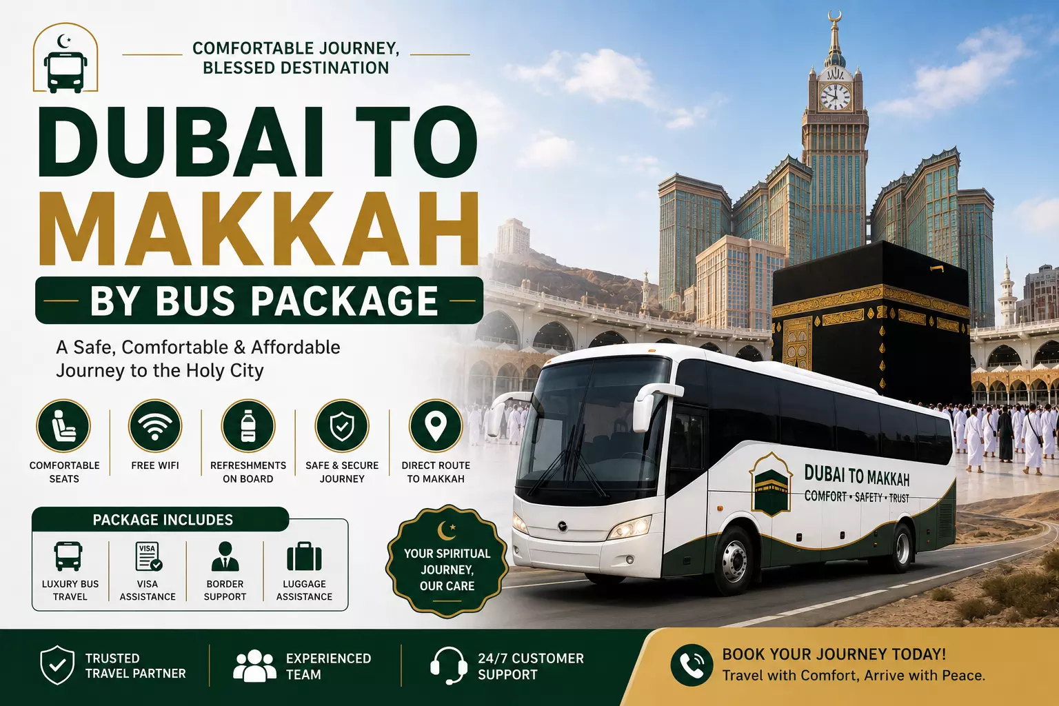 Dubai to Makkah by Bus Package: A Complete Guide for a Comfortable Umrah Journey