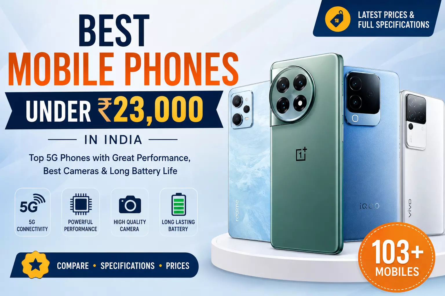 Best Mobile Phones Under 23000 (April, 2026)