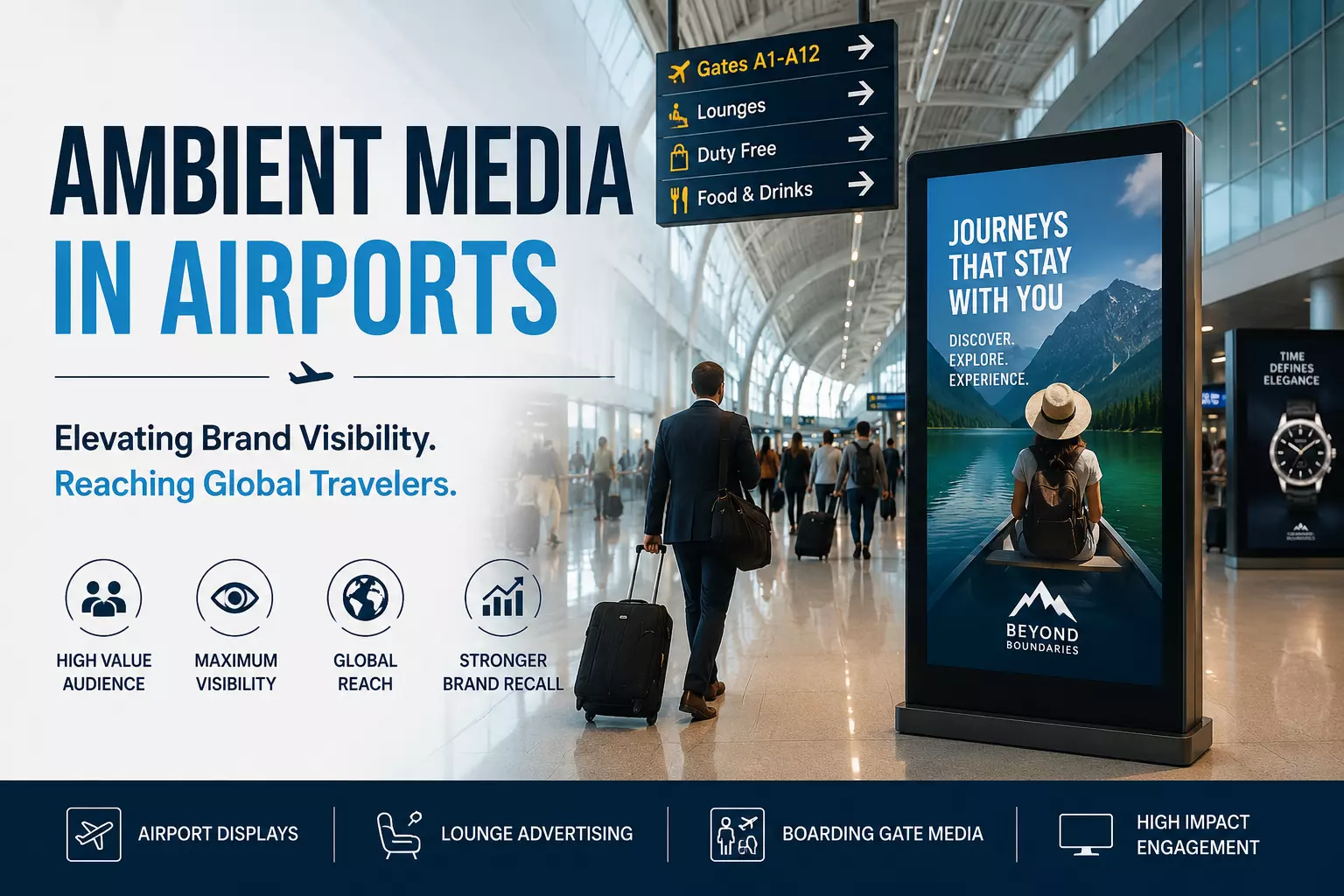 How Ambient Media in Airports Boosts Brand Visibility