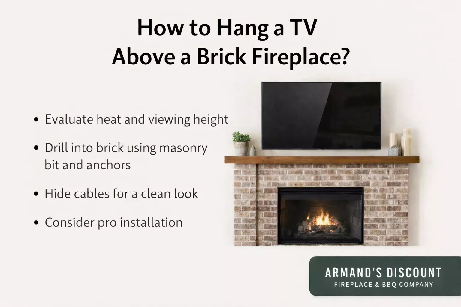 How to Hang a TV Above a Brick Fireplace