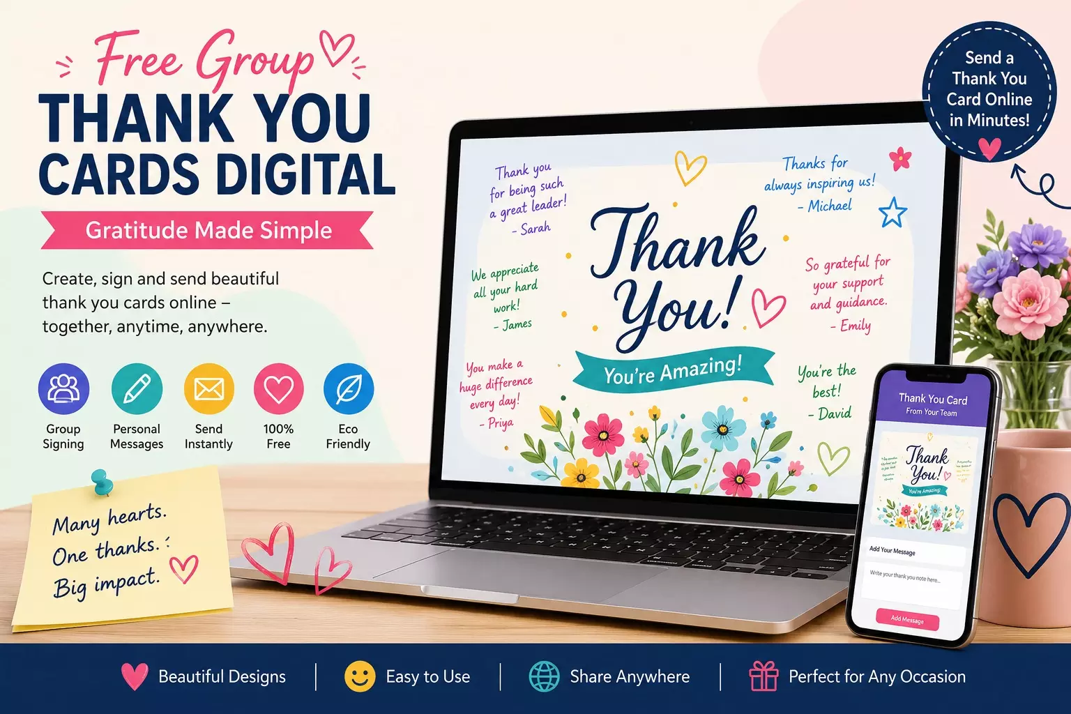 How to Send Free Thank You Cards Online | Free Digital Thank You Card