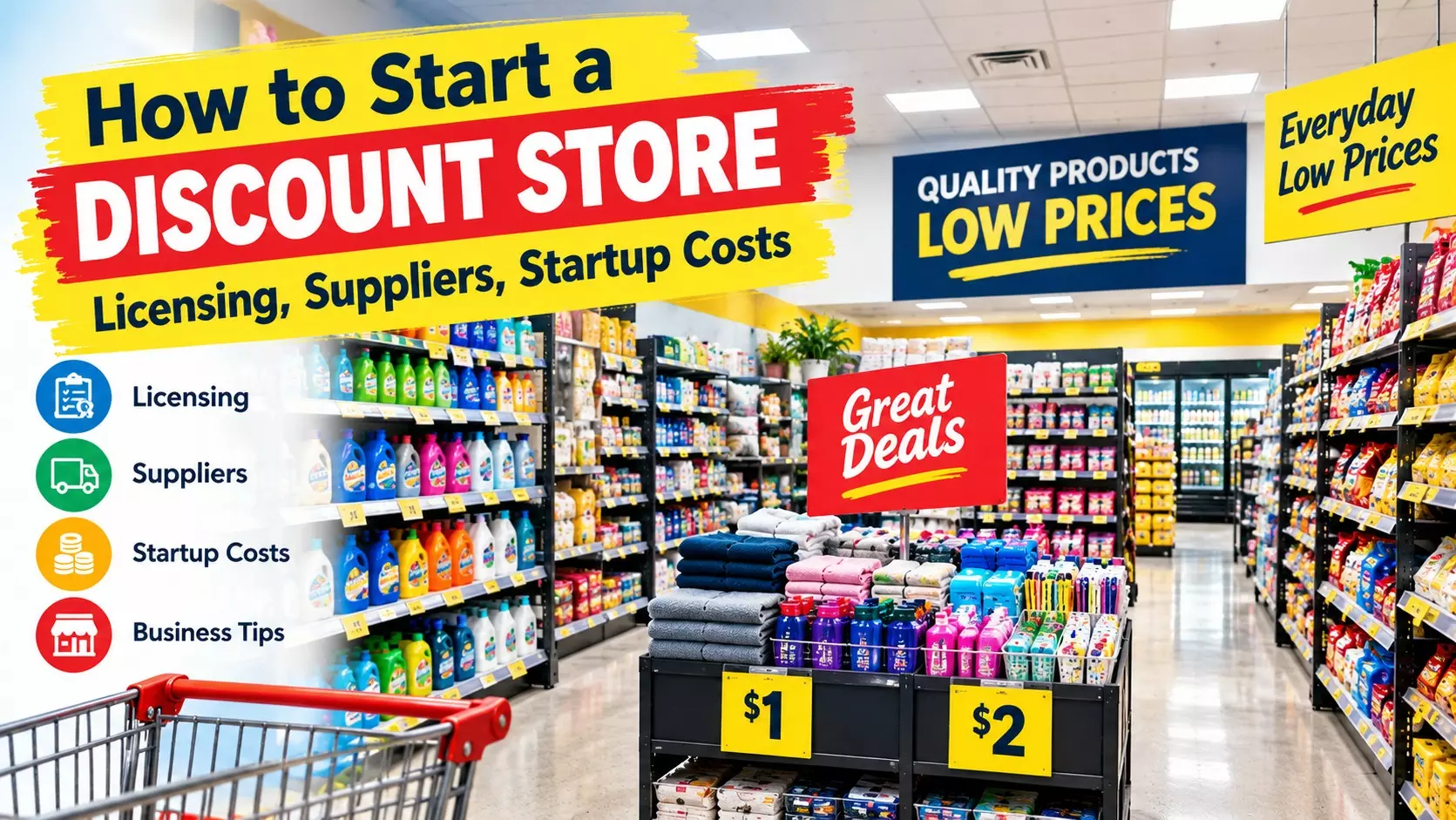 How to Start a Discount Store: Licensing, Suppliers, Startup Costs