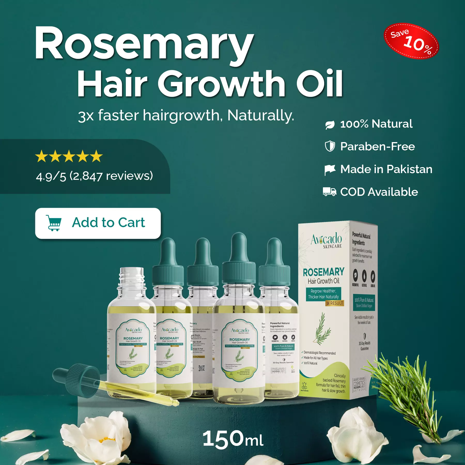 Rosemary Hair Growth Oil for Thicker and Stronger Hair