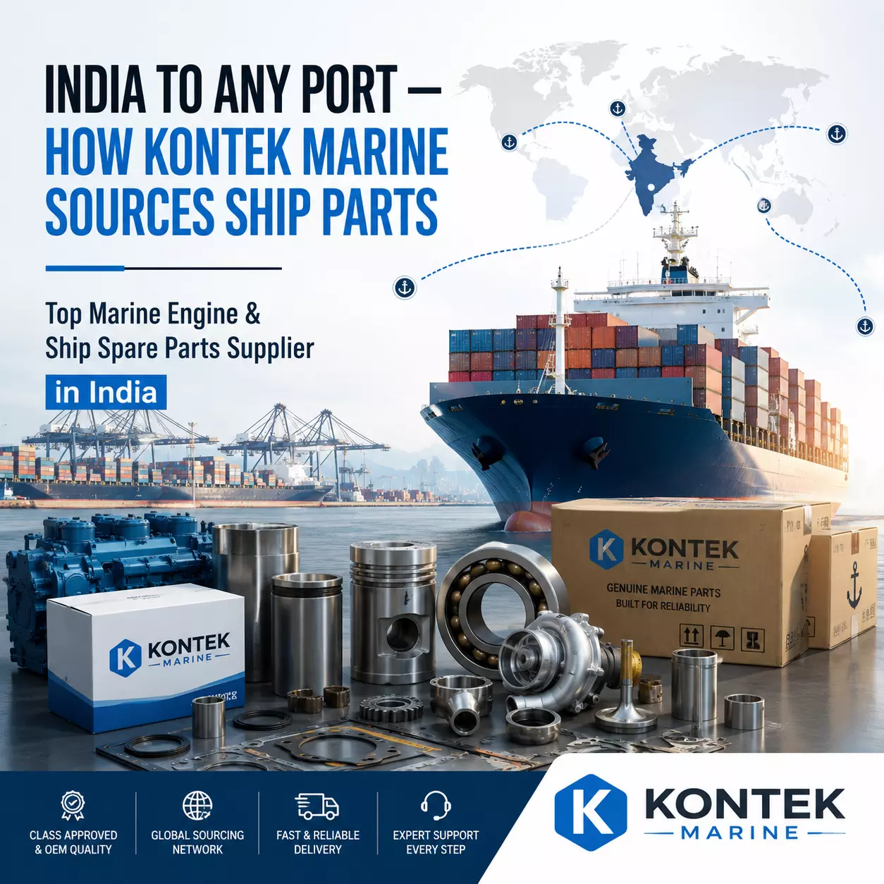 India to Any Port — How Kontek Marine Sources Ship Parts: