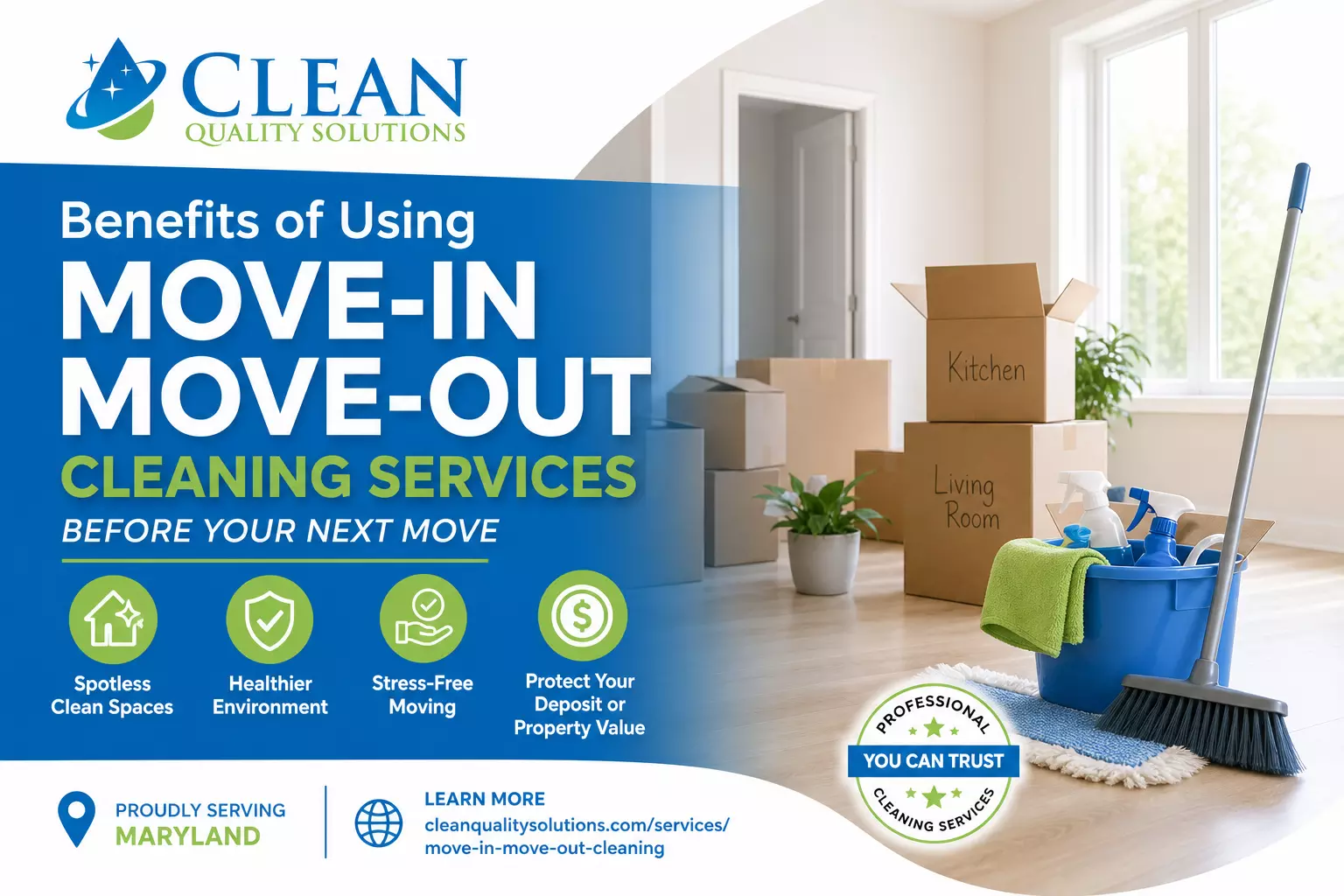 Benefits of Using Move-In Move-Out Cleaning Services Before Your Next Move