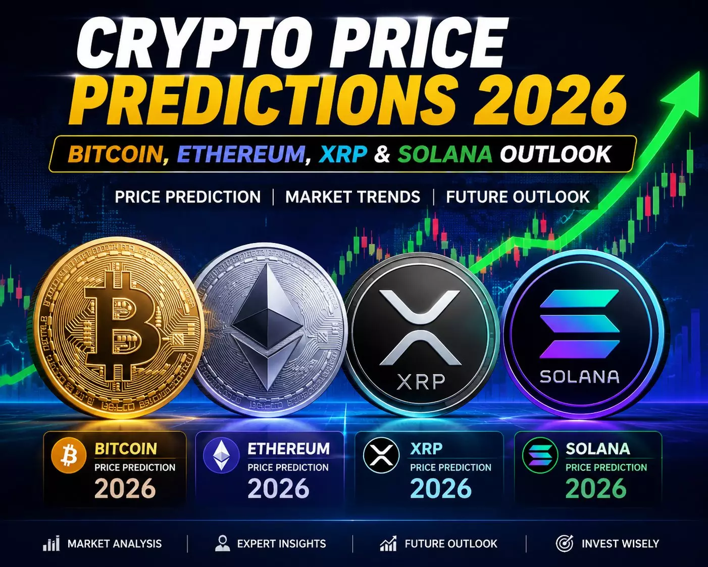 Crypto Price Predictions 2026: Bitcoin, Ethereum, XRP & Solana Outlook