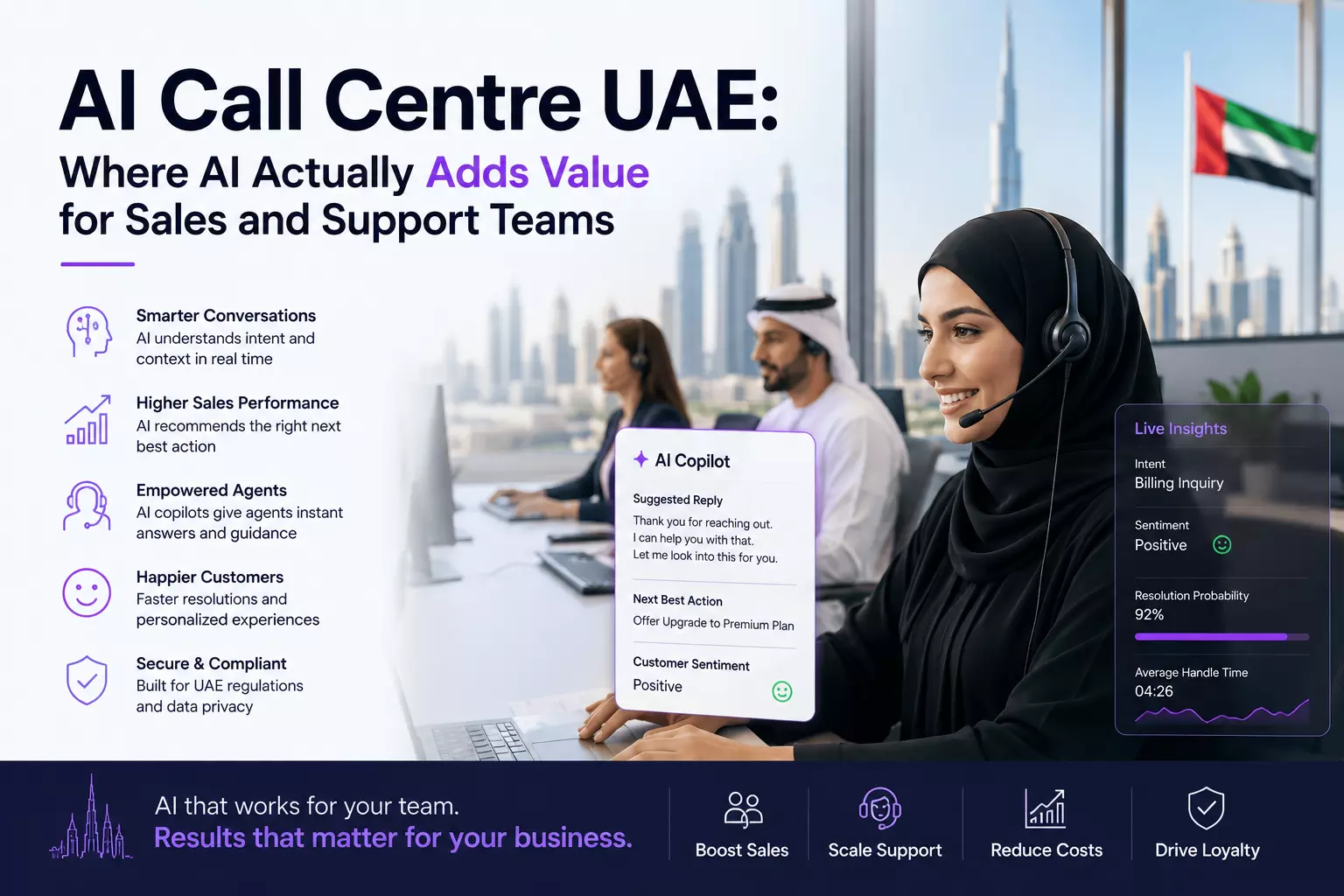 AI Call Centre UAE: Where AI Actually Adds Value for Sales and Support&nbsp;Teams